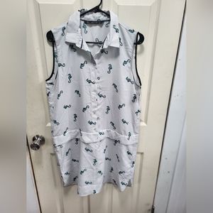 New with tags Zara Womens Large Seahorse Printed Dress